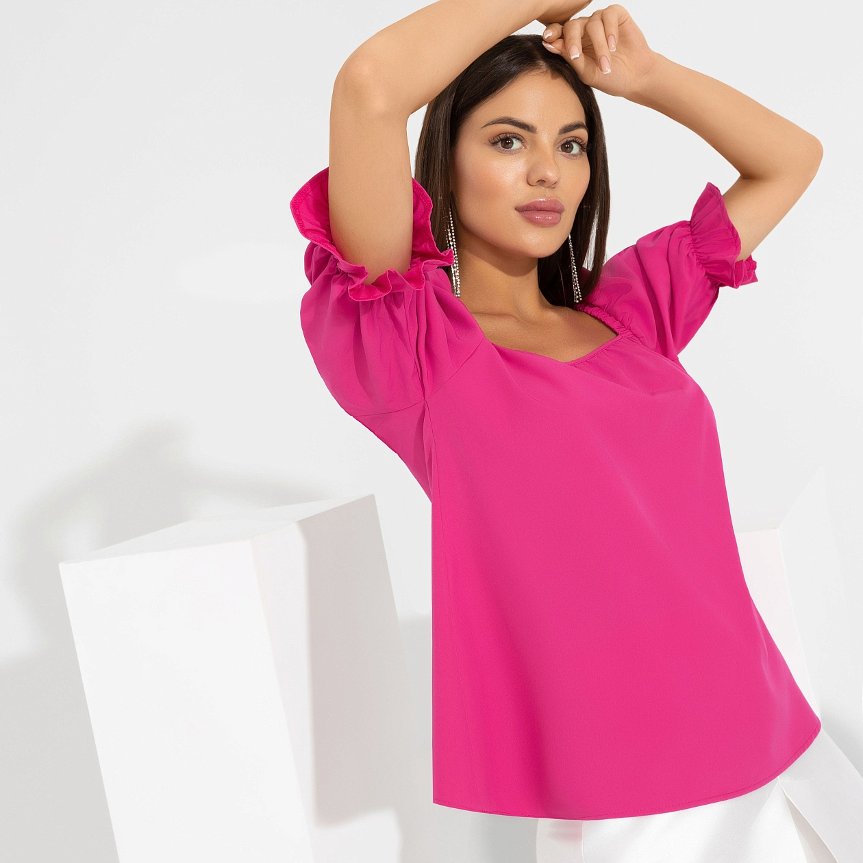 Блуза Сладкий комплимент (kiss). Состав: 97% полиэстер, 3% спандекс