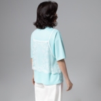 Футболка Модный тандем (мятный 2 в 1). Состав: 65% полиэстер, 30% вискоза, 5% спандекс