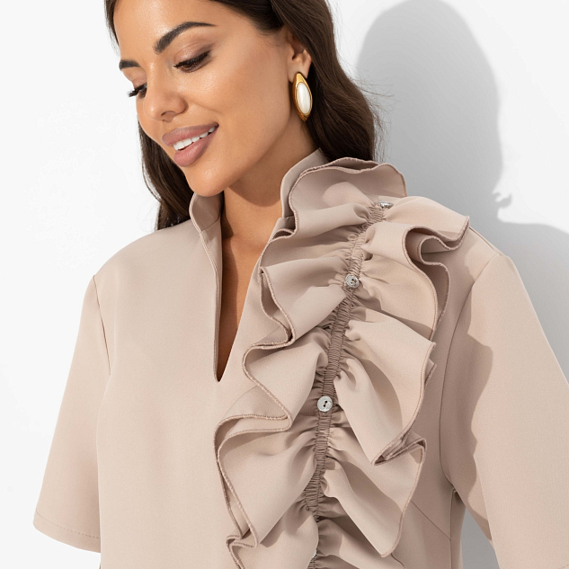 Платье Сияние глянца (nude)