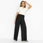 Брюки Минимализм с акцентами (чёрные). Состав: 85% п/э, 15% вискоза