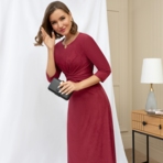 Платье Беспроигрышная формула (спелая вишня). Состав: 95% п/э, 5% спандекс