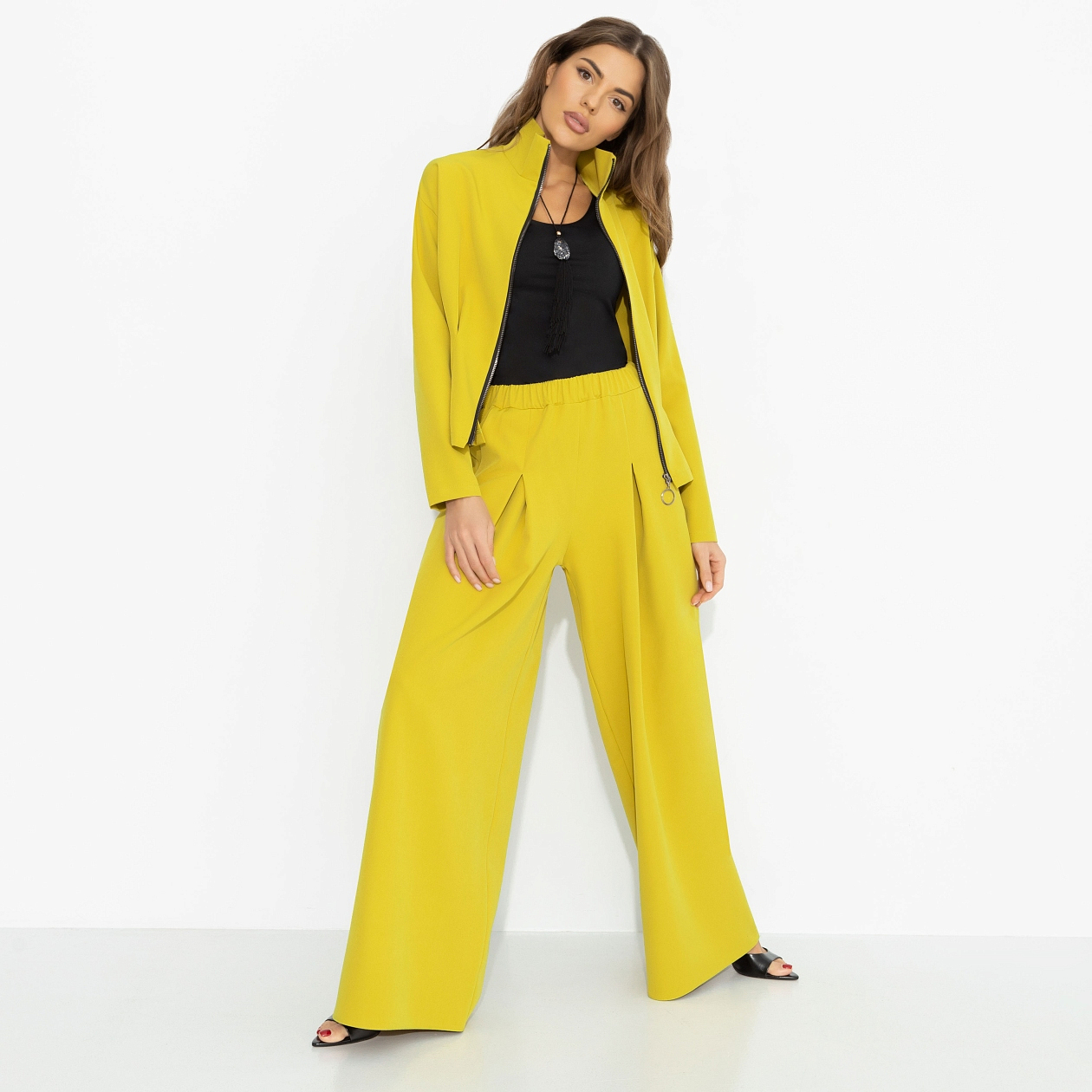 Брючный костюм Так выглядит уверенность (милан, 2 в 1, с поясом). Состав: 95% п/э, 5% эластан