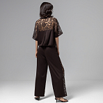 Кюлоты Больше, чем просто стиль (горький шоколад). Состав: 65% п/э, 30% вискоза, 5% спандекс