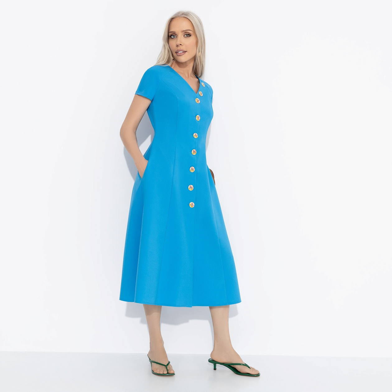 Платье Принимаю комплименты (blue). Состав: 98% п/э, 2% спандекс