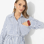 Платье-рубашка В самое сердце (тренд). Состав: 65% п/э, 30% вискоза, 5% эластан