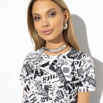 Футболка Знаю наизусть (super news). Состав: 65% п/э, 30% вискоза, 5% стрейч