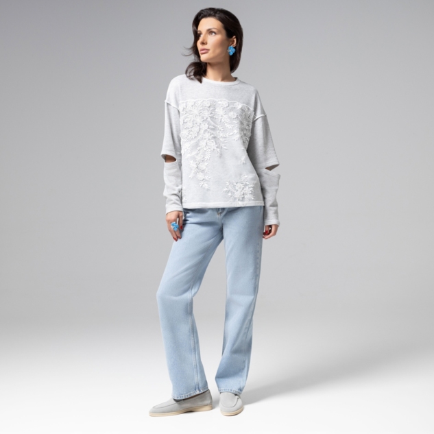 Лонгслив Образ решает (grey) 