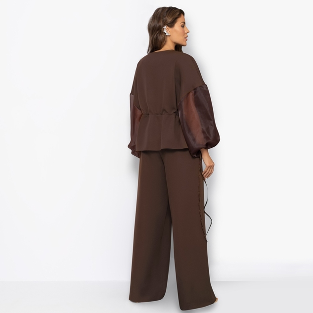 Брючный костюм Серьезная леди (2 в 1, брауни, нью) 