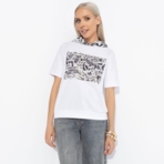 Футболка Увлечена собой (графика). Состав: 65% п/э, 30% вискоза, 5% стрейч