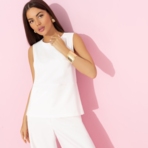 Блуза Кейт Мосс отдыхает (white). Состав: 60% полиэстер, 37% вискоза, 3% спандекс