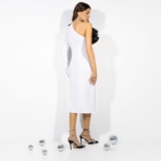 Платье-футляр Королева соблазна (white). Состав: 95% полиэстер, 5% эластан