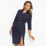 Костюм с юбкой Гордая и дикая (королева, 2 в 1, с поясом). Состав: 65% п/э, 30% вискоза, 5% эластан