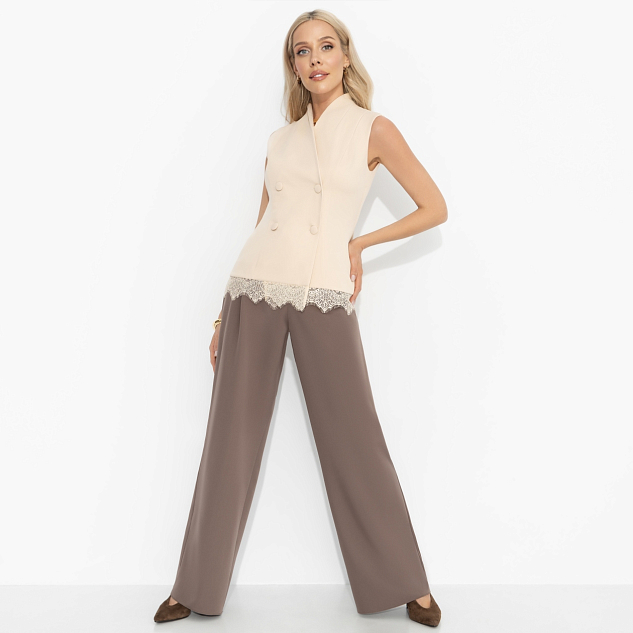 Брючный костюм Мечты вслух (бежевый) 