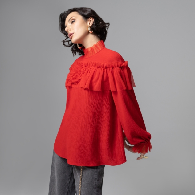 Блуза Мелодия сердца (красная) 