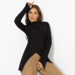 Лонгслив Выхожу за рамки (чёрный). Состав: 97% хлопок, 3% лайкра