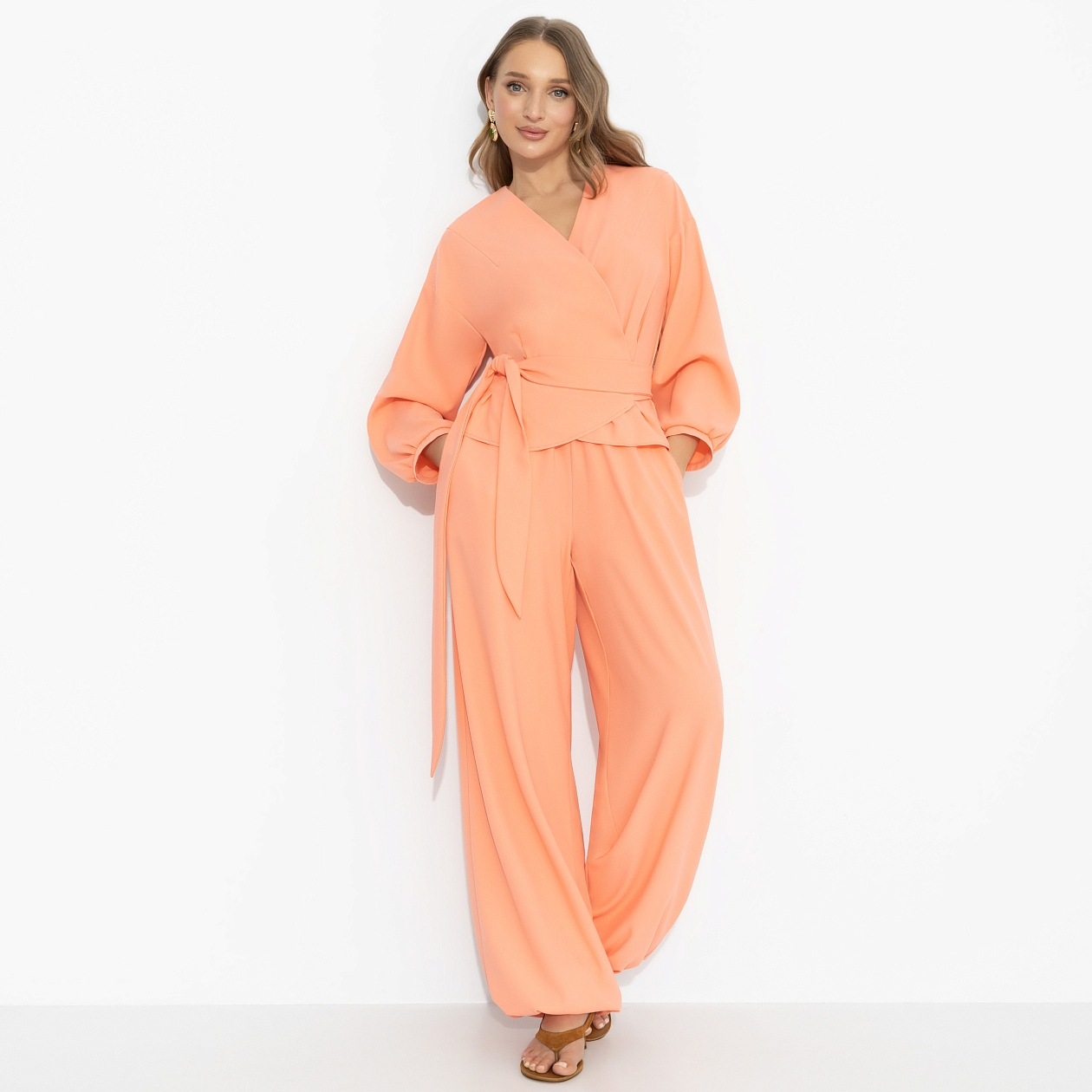 Стой, смотри (теплый коралл). Состав: 72% п/э, 22% вискоза, 6% спандекс