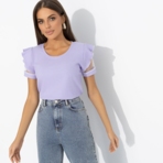 Футболка Высокая мода без усилий. Состав: 65% п/э, 30% вискоза, 5% спандекс