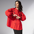 Нежный шум (красная). Состав: 65% п/э, 35% вискоза