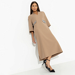 Платье Деловая леди (миндальный). Состав: 95% полиэстер, 5% эластан