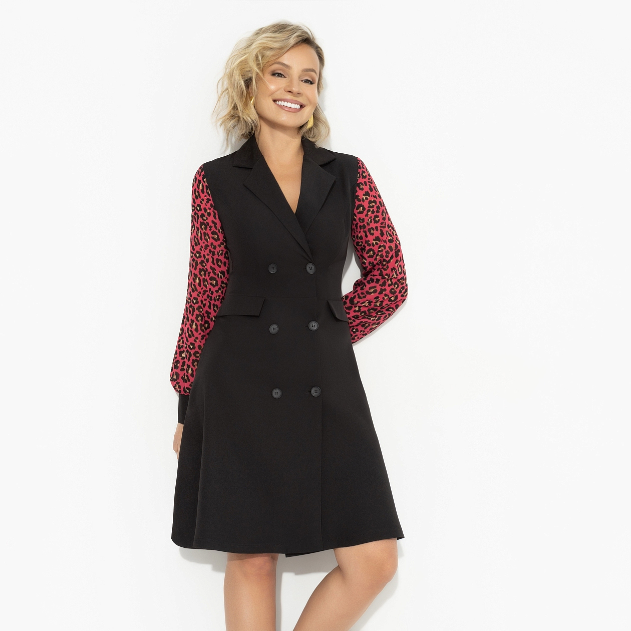 Платье Чао, Белла (леопард). Состав: 60% п/э, 37% вискоза, 3% спандекс