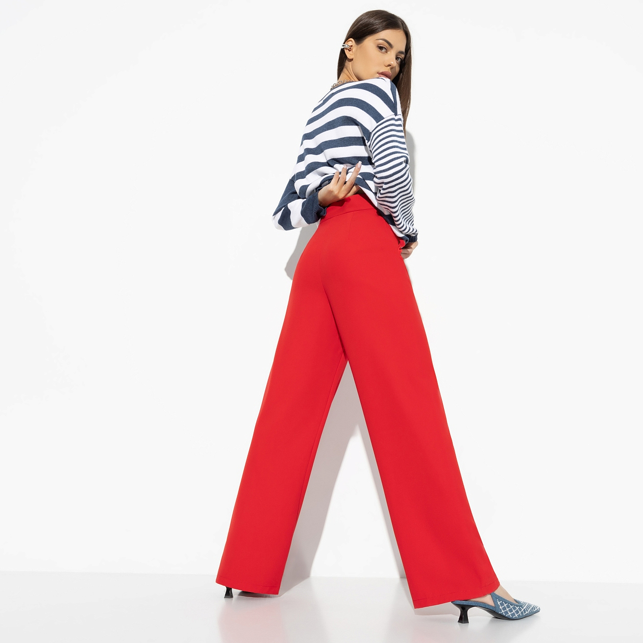 Брюки Модный захват (red). Состав: 72% п/э, 22% вискоза, 6% спандекс