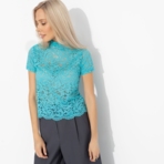 Водолазка На что вы намекаете? (бирюзовая). Состав: 65% п/э, 30% вискоза, 5% эластан