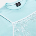 Футболка Модный тандем (мятный 2 в 1). Состав: 65% полиэстер, 30% вискоза, 5% спандекс