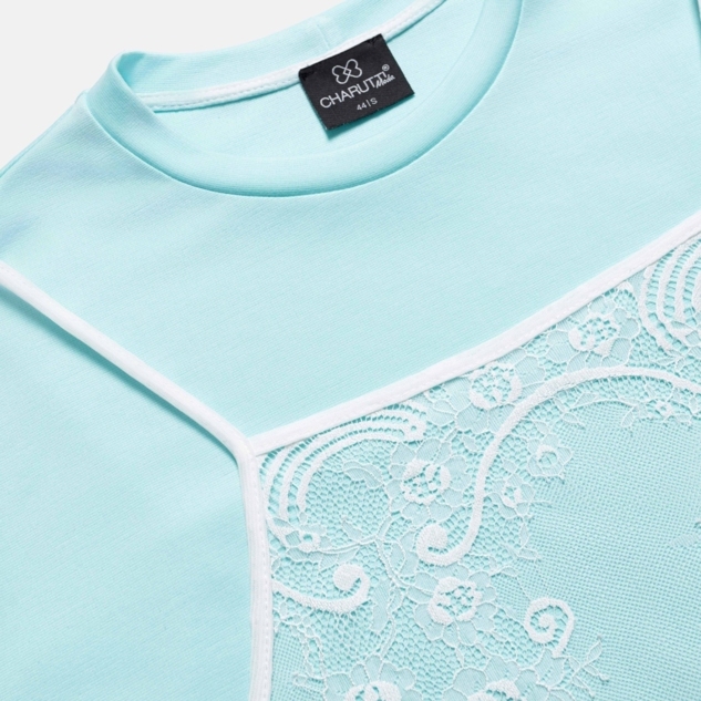 Футболка Модный тандем (мятный 2 в 1) 