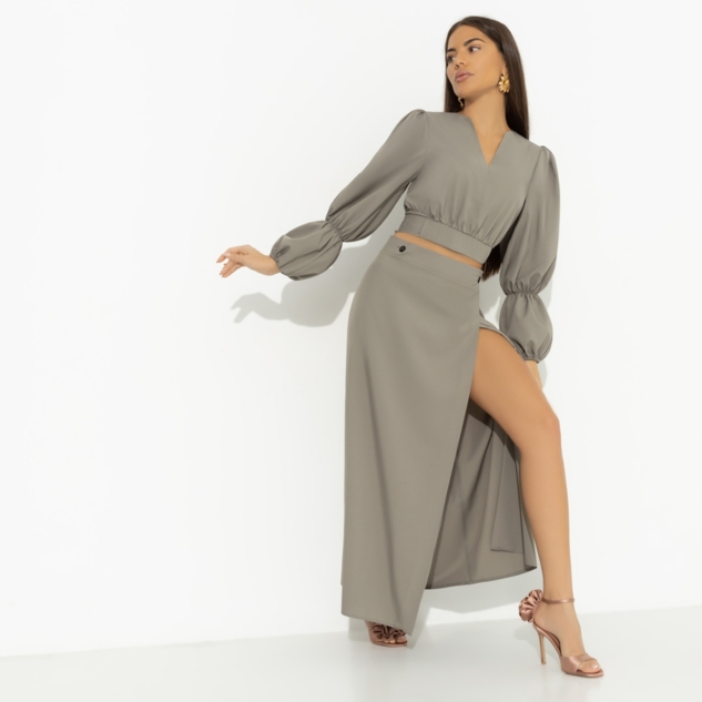 Комплект с юбкой Когда хочешь вау-эффекта (зеленый) 