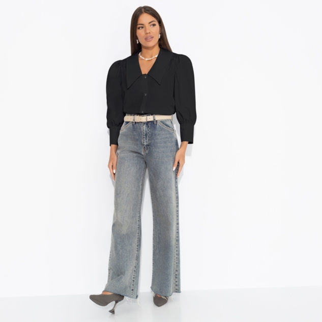 Блуза На пике успеха (черная) 