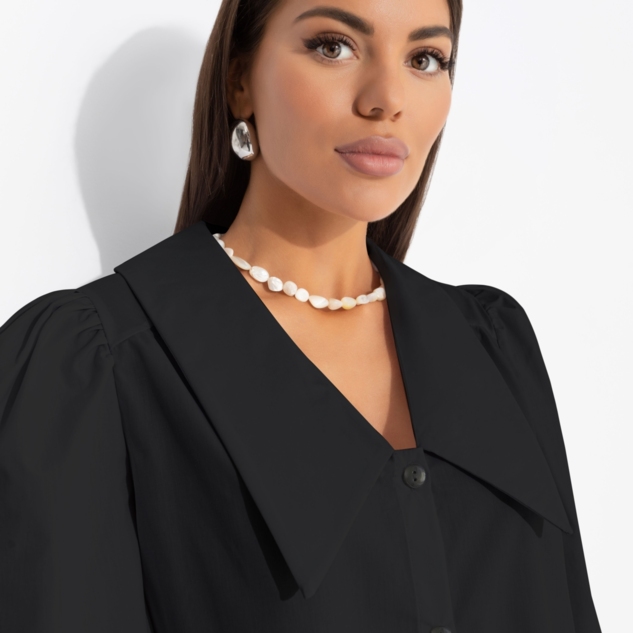 Блуза На пике успеха (черная) 