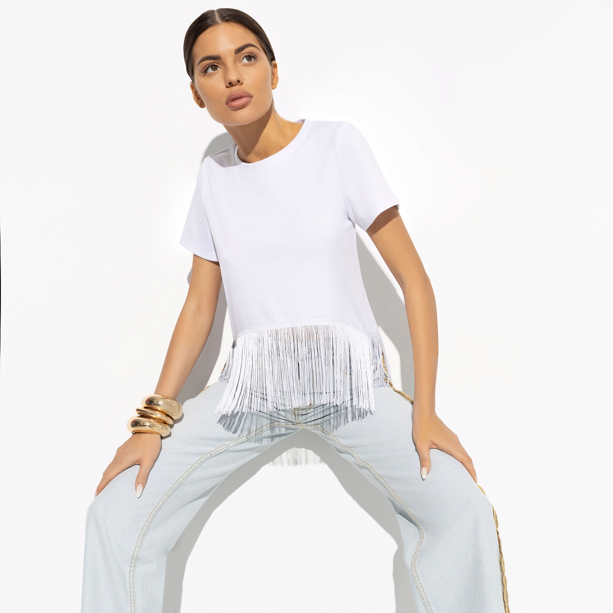 Футболка Хочу такую (white). Состав: 65% п/э, 30% вискоза, 5% стрейч