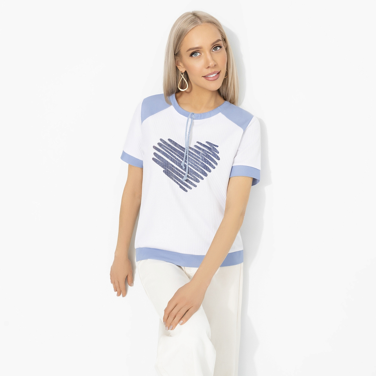 Футболка Выбор избранных. Состав: 65% п/э, 30% вискоза, 5% спандекс