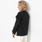 Блуза Стильный рейтинг (чёрная). Состав: 65% п/э, 30% вискоза, 5% эластан