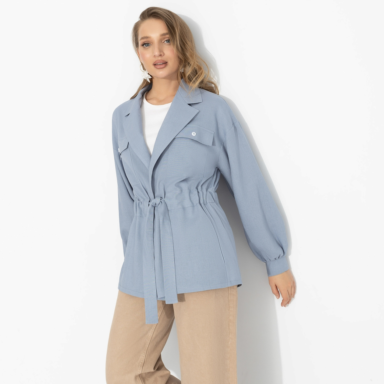 Жакет Чистый стиль (северное небо). Состав: 50% полиэстер, 50% вискоза