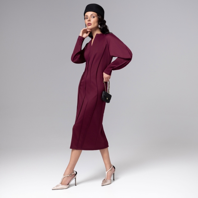 Платье-футляр Больше, чем просто платье (винное) 