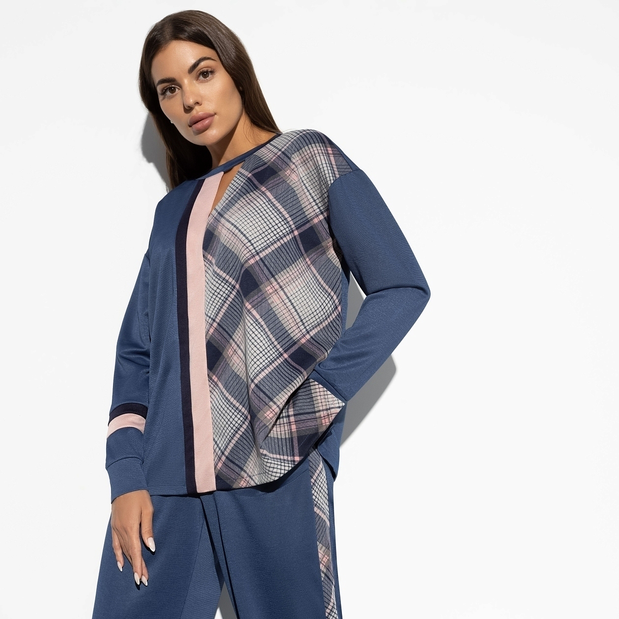 Брючный комплект Стильный абсолют (элегант, 2 в 1). Состав: 65% п/э, 30% вискоза, 5% спандекс