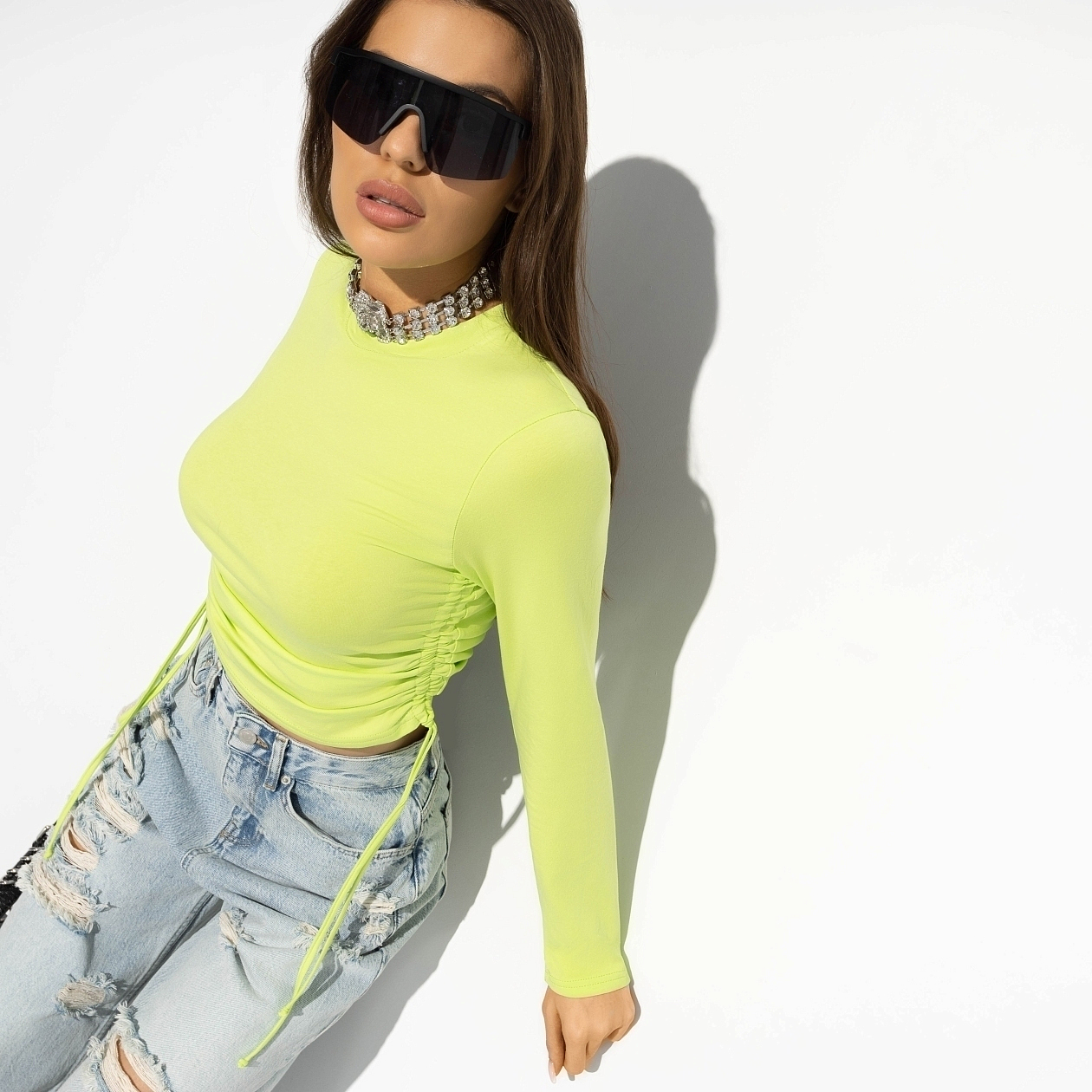 Лонгслив Акцентная штучка. Состав: 95% хлопок, 5% эластан