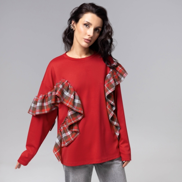 Лонгслив Гардеробная магия (красный) 