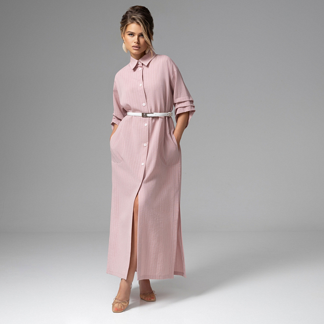 Платье-рубашка В правильном настроении (с ремешком) 