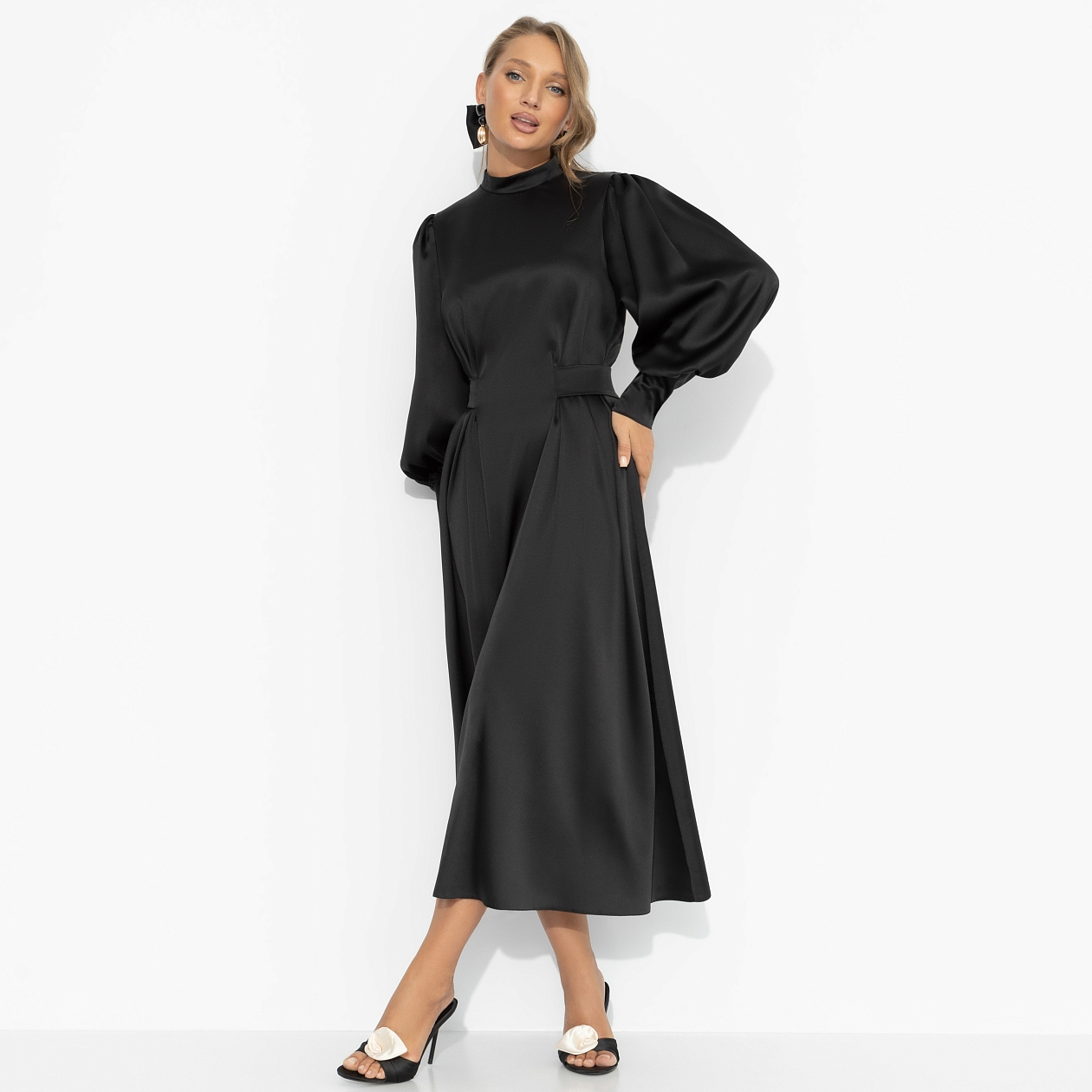 Платье Притяжение элегантности (чёрная магия). Состав: 65% полиэстер, 30% вискоза, 5% эластан