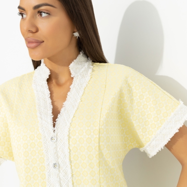 Костюм с юбкой С безупречным вкусом (2 в 1, желтый) 