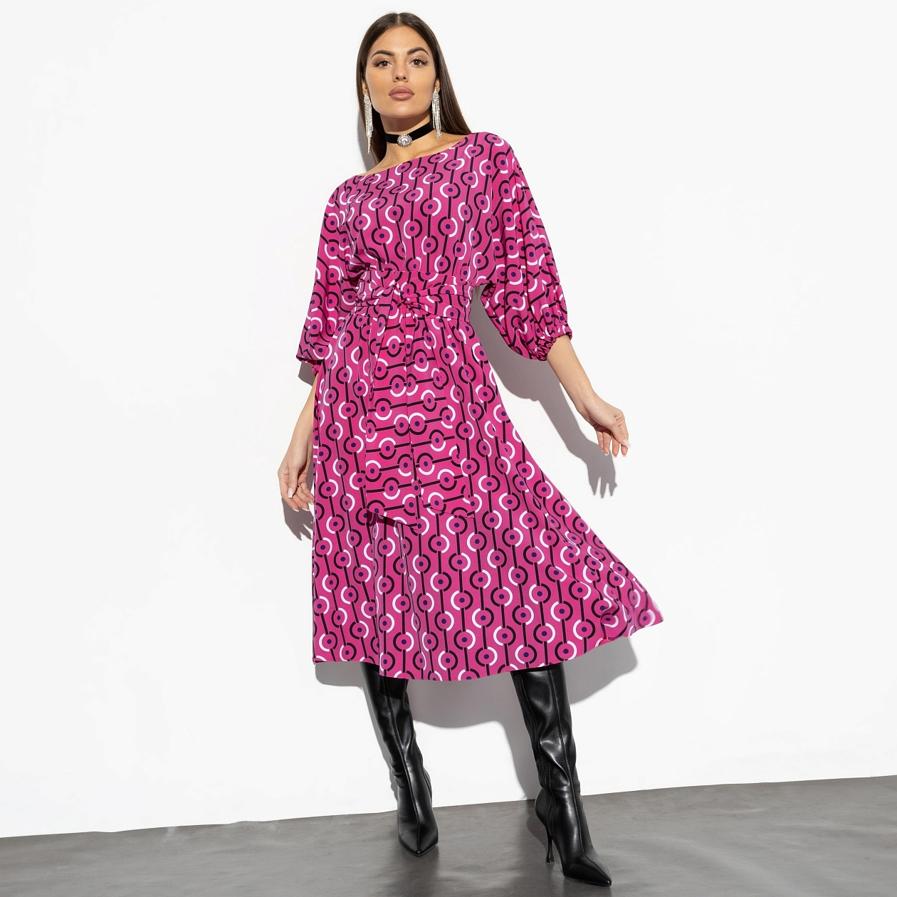 Платье Принцесса прекрасна (с поясом). Состав: 95% п/э, 5% эластан