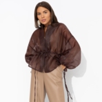 Жакет Вершина восхищения (коричневый). Состав: 100% полиэстер