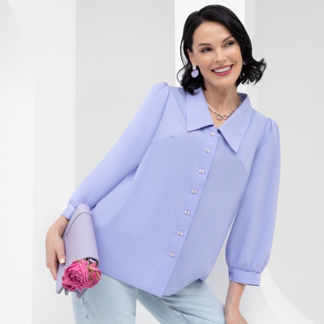 Блуза Дари любовь (сирень) 