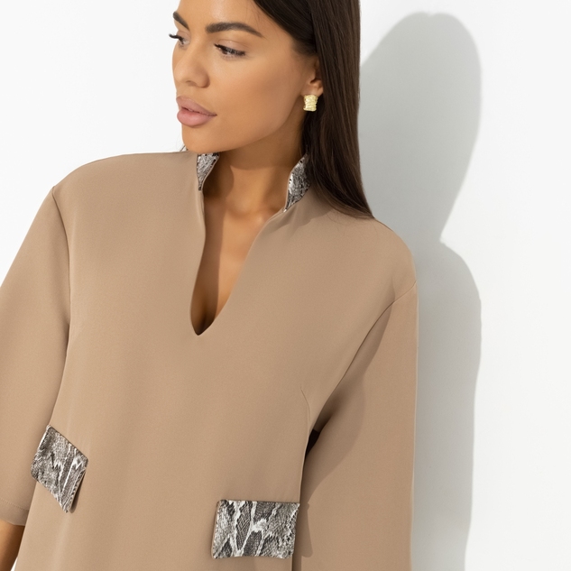 Платье Деловая леди (миндальный) 