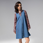 Сарафан Джинсовое настроение. Состав: 80% хлопок, 15% п/э, 5% спандекс