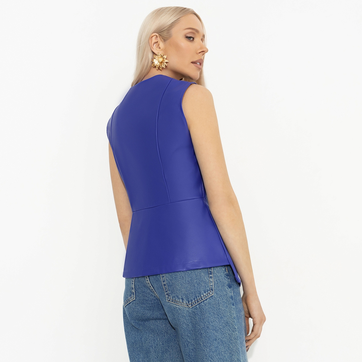 Откровенно стильная (синий). Состав: 55% п/у волокно, 45% полиэстер