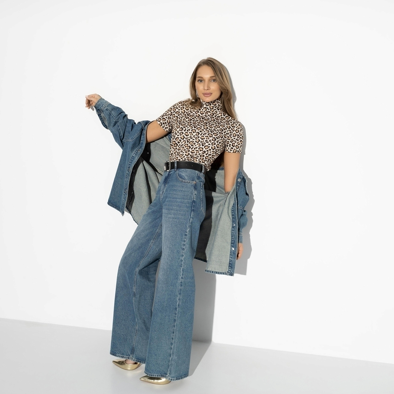 Водолазка Сила нежности (leopard print). Состав: 65% п/э, 30% вискоза, 5% стрейч