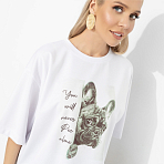 Футболка Мода-мания (с намёком). Состав: 65% п/э, 30% вискоза, 5% стрейч